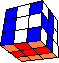 2 standing angles, 2 swapped corners, one over each other back - 2 stehende Winkel, 2 übereinander getauschte Ecken hinten