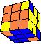 1 inner edge cycle, 1 outer corner cycle - 1 Kanteninnen- und ein Eckenaußenkreis