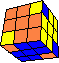 1 inner edge cycle, 1 outer corner cycle - 1 Kanteninnen- und ein Eckenauenkreis