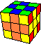 4 crosses turned around the cube, two boards up, down - 4 Kreuze um den Wrfel gedreht, 2 Schachbretter oben, unten