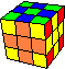 4 crosses turned around the cube, two boards up, down - 4 Kreuze um den Würfel gedreht, 2 Schachbretter oben, unten