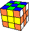 4 crosses turned around the cube, two boards up, down - 4 Kreuze um den Würfel gedreht, 2 Schachbretter oben, unten