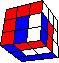 stripes in cube #5 back - Streifen im WÜrfel #5 hinten