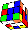 broken cube in cube #1 back - zerbrochener Würfel im Würfel #1 hinten