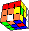 complex commata cube #2 back - komplexer Kommata-Würfel #2 hinten