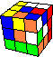 commata cube with little edge triangles - Kommata Würfel mit kleinen Kanten Dreiecken