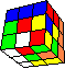 commata cube with little edge triangles back - Kommata Würfel mit kleinen Kanten Dreiecken hinten