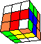 3 rotating L in odd cube in cube in cube back - 3 rotierende L im ungeraden Würfel im Würfel im Würfel hinten