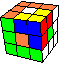 cube in cube with triangle in center - Würfel im Würfel mit Triangel im Zentrum