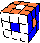 dots with cube in cube #1 back - Spiegelei mit Würfel im Würfel #1 hinten