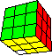 2 edges flipped & swapped diagonal, 2 corners classic back - 2 Kanten diagonal getauscht & gewendet, 2 klassische Ecken hinten