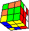 horse shaped cube in cube back - Springer geformter Würfel im Würfel hinten