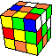 synthetic cube of 3D and 2D elements - synthetischer Würfel von 3D und 2D Elementen