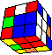 6 commas running around, small cube back - 6 umlaufende Kommas, kleiner WÜrfel hinten