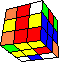 3 bar flips surrounding odd cube in cube (back) - 3 Stangen umkreisen einen ungeraden Würfel im Würfel (hinten)
