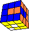 1 angle over the whole cube back - 1 Winkel über den ganzen Würfel hinten