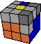one edge 2L on 3L status 1, 2 corners swapped 3L straight - eine Kante der 2. Ebene auf der 3. Ebene, Status 1, 2 Ecken auf der 3. Ebene gerade getauscht