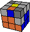 one edge 2L on 3L status 2, flipped, corners twisted 3L - eine Kante der 2. Ebene auf die 3. Ebene gebracht, Status 2, gedrehte Ecken auf der 3. Ebene
