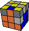 one edge 2L on 3L status 1, flipped, corners twisted 3L - eine Kante der 2. Ebene auf die 3. Ebene gebracht, Status 1, gedrehte Ecken auf der 3. Ebene