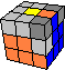 one edge 2L on 3L status 1, 2 corners swapped 3L straight - eine Kante der 2. Ebene auf der 3. Ebene, Status 1, 2 Ecken auf der 3. Ebene gerade getauscht