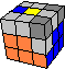 one edge 2L on 3L status 1, 2 corners swapped 3L straight - eine Kante der 2. Ebene auf der 3. Ebene, Status 1, 2 Ecken auf der 3. Ebene gerade getauscht