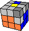 one edge 2L on 3L status 1, 2 corners swapped 3L straight - eine Kante der 2. Ebene auf der 3. Ebene, Status 1, 2 Ecken auf der 3. Ebene gerade getauscht