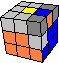one edge 2L on 3L status 1, 2 corners swapped 3L straight - eine Kante der 2. Ebene auf der 3. Ebene, Status 1, 2 Ecken auf der 3. Ebene gerade getauscht